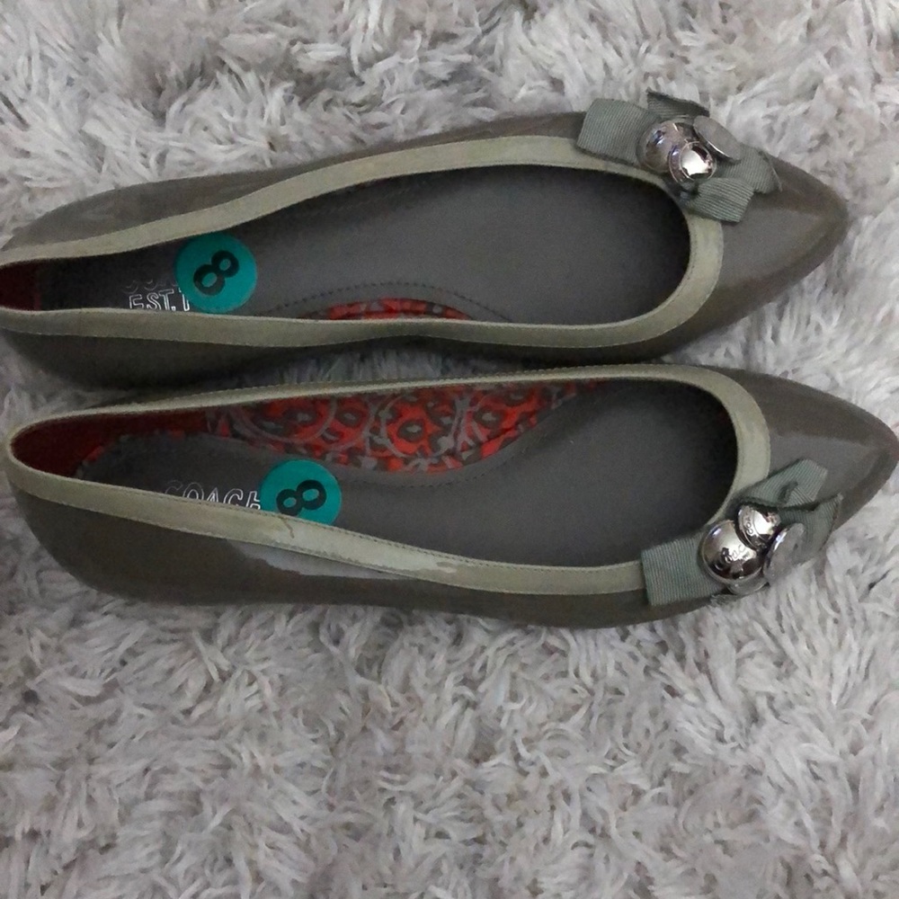 Brand new Coach patent shoes with small heal.